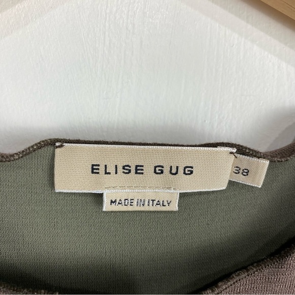 Elise Gug Wool Blend Essential Classic Long Sleeve Slip Pullover Mini Dress 38 - Picture 3 of 5